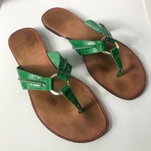 [Lilly Pulitzer] Green McKim Sandals